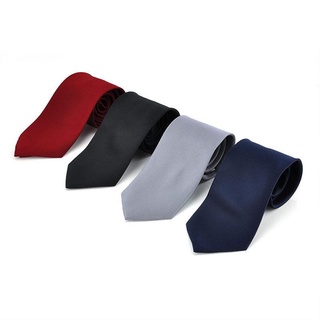Ahour1 corbata/corbata Lisa clásica De Seda De color sólido Para hombre (3)