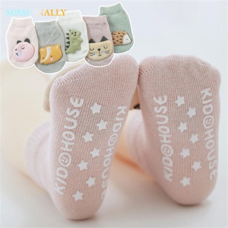 missionally nuevos calcetines de algodón de bebé accesorios antideslizantes piso recién nacido calcetines de otoño invierno suave 6-12 meses de dibujos animados animal