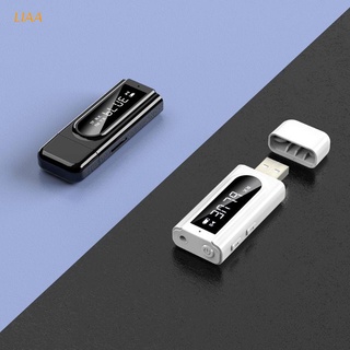 Liaa FM transmisor USB compatible con Bluetooth 5.0 receptor pantalla 3.5 mm reproductor Mp3