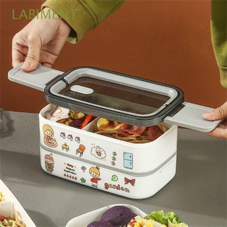 LABIMENT Child Lunch Box Kids Breakfast Cup Container Box Tableware Stickers Microwave Storage Box Salad Thermal Lunchbox
