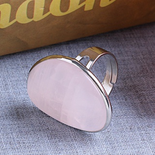 DU Cute Lady Rose Quartz Heart Love Adjustable Ring Jewelry 1.4x1.1" (5)