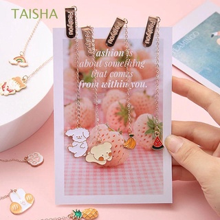 TAISHA School Supply Metal Office Reading Bookmark Pendant Bookmark Cute Student Gifts Paper Clips Book Clips Stationery Book Tag Marker of Page