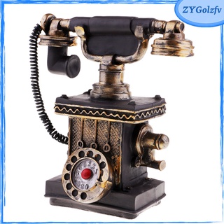 vintage antiguo 1950s teléfono retro rotativo teléfono modelo decoración de escritorio
