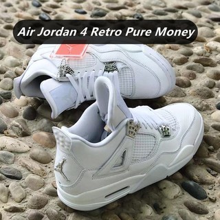Tenis Nike Air Jordan 4 retro/dinero Puro/deportivo/aire libre con cordones Para hombre y mujer 37 colores