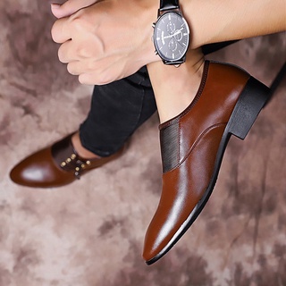 Nueva llegada de los hombres de la moda Formal Slip-ons de negocios zapatos de cuero tamaño 39-44 oficina zapatos de trabajo Casual zapatos de junta