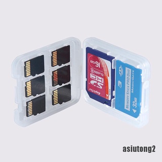 (asiutong2) 8 ranuras Micro SD TF SDHC MSPD tarjeta de memoria protectora caja de almacenamiento titular (1)