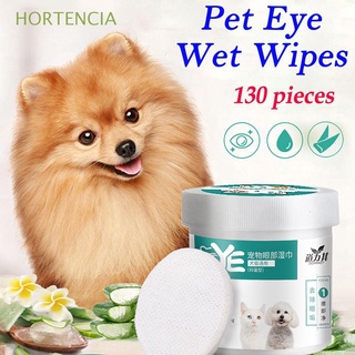 HORTENCIA Gentle Wet Wipes Non-toxic Towels Cleaning Paper Cat Grooming Supplies 130pcs/set Cat Tear Stain For Dogs Cats Remover Wipes