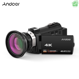 Andoer [gree]grabador 4K 1080P 48MP WiFi cámara de vídeo Digital grabadora con 0.39X gran angular Macro lente Novatek 96660 Chip 3in