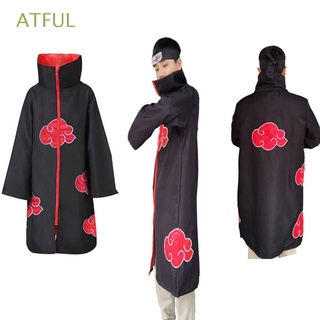 ATFUL New Naruto Cloak Adult Kids Akatsuki Cosplay Costumes Superior Quality Halloween Party Dress Up Anime Convention Robe Cape