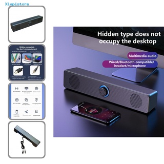 [Xiapistore] Altavoz con cable largo estéreo compatible con Bluetooth Subwoofer luz ambiente fresco para PC