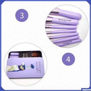 BIOAQUA - juego de 7 brochas de maquillaje para ojos, labios, cara, maquillaje, fibra suave, herramientas para el cabello (3)