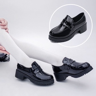 apanzu mujeres uniforme zapatos japoneses jk dedo del pie redondo mujeres estudiantes de la escuela lolita negro marrón cosplay zapatos de suela de goma zapato de cuero (2)