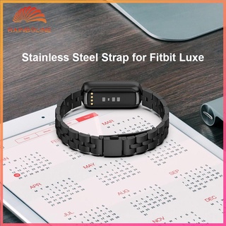 Rain pulsera de acero inoxidable con banda metálica para Fitbit Luxe edición especial/accesorios de pulsera inteligente