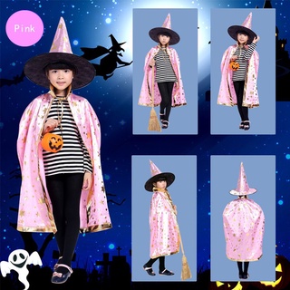 growes tapas halloween capa disfraces rendimiento disfraces cosplay capa niños estrellas sombreros bruja halloween espectáculo disfraces/multicolor (3)