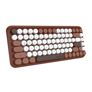 308i mini 84 teclas retro redondas teclado bluetooth portátil duradero