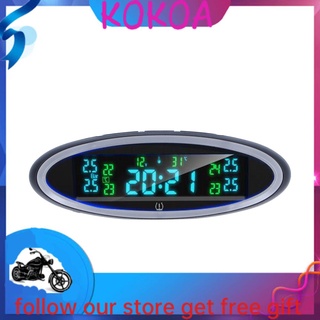 Kokoa - Monitor de presión de neumáticos de coche, pantalla LCD con 4 sensores externos MHz