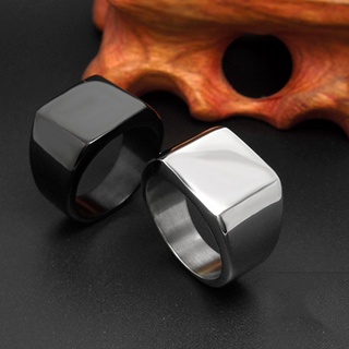 nhk - anillos de titanio para hombre, diseño de moda generosa, simple y ancho