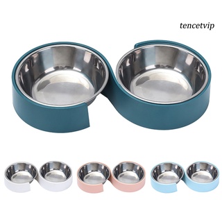 [vip] gato cachorro comida agua alimentación doble cuencos antideslizante alimentador mascota vajilla suministros (8)