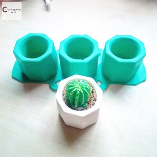 Molde de silicona Cactus maceta de cerámica arcilla artesanía fundición taza de hormigón molde suministros