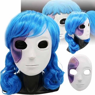 máscaras faciales cosplay máscaras de látex peluca disfraz prop para fiesta de halloween sally cara
