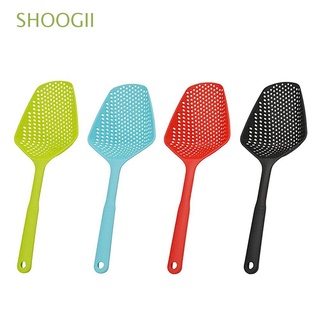 SHOOGII Gadgets Large Colander Kitchen Soup Filter Strainer Scoop Shovels Cooking Tools Skimmer Vegetable Nylon Spoon/Multicolor