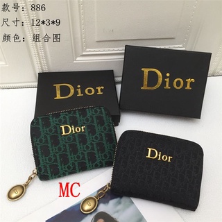 Dior_top calidad mujeres monederos de lujo Multicolor corto cartera titular de la tarjeta clásico cremallera bolsillo diseñador carteras