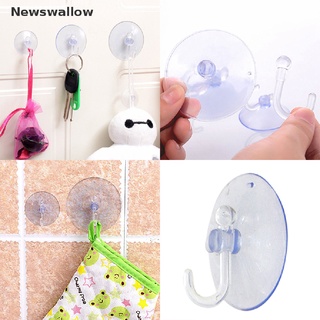 【NS】 Transparent Wall Hooks Hanger Kitchen Bathroom Suction Cup Sucker Accessorie 【Newswallow】