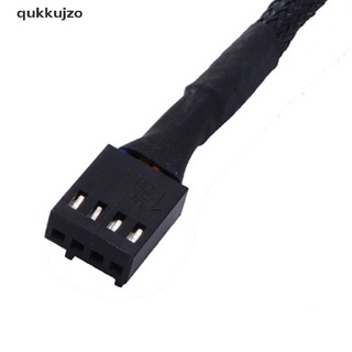 [qukk] cobre 2 vías pwm 4pin/3pin ventilador de ordenador manga divisor cable de extensión 27 cm 458cl