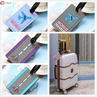 VISY Bag Accessories Suitcase Label Portable ID Address Holder Luggage Tag Baggage Boarding World Traveler Travel Supplies Suitcase Baggage PVC