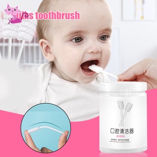 Wycui 30pcs cepillo de dientes de bebé limpiador de lengua desechable cepillo de dientes limpio bebé gasa cepillo de dientes de bebé cuidado Oral