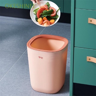 OKESHINEE Cleaning Tool Trash Can Living Room Waste Bin Dustbin Creative Contrast Color Flip Home Garbage Can/Multicolor