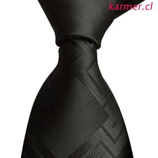 kar3 hombres clásico negro tejido jacquard negocios corbata casual cuello lazo accesorio de negocios