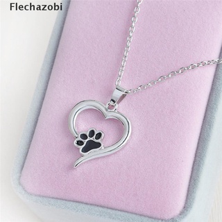 [flechazobi] elegante collar hueco con estampado de pata de mascota lindo animal perro gato colgante collar joyería regalo caliente (3)