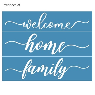 tro Home Family Self-Adhesive Silk Screen Printing Stencil Reusable Sign Stencils