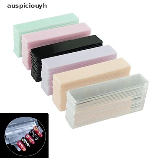 （auspiciouyh） 48pcs False Nail Display Show Stand Clear Rectangle Holder Strip Practice Tool On Sale