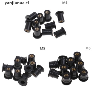 【yanjianaa】 M4/5/6 Rubber WellNut Metric Motorcycle windscreen Well Nut Wellnuts Brass NUTS CL (8)