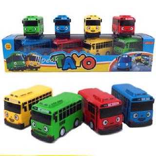 4 unids/Set Cars Toy TAYO Rogi Gani Rani The Little Bus TAYO Friends Mini Set
