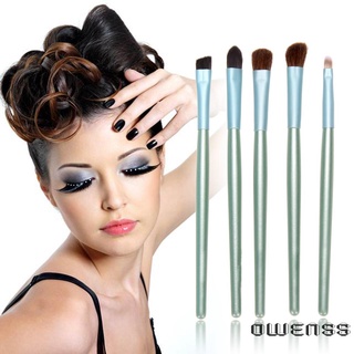 (Owenss) 5 pzs brochas profesionales para maquillaje/sombra de ojos/cejas/herramienta cosmética