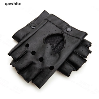 qawhite guantes de motociclistas de cuero punk para mujer sin dedos guantes de motocicleta cl (3)