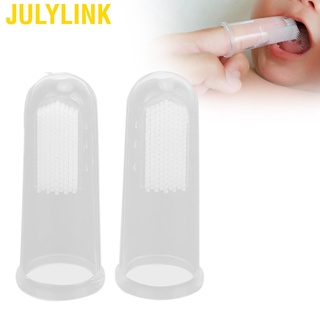Julylink cepillo de dientes de silicona para dedo/cepillo de dientes de limpieza Oral para cuidado infantil (1)