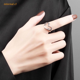 int moda anillo de plata color apertura ajustable sizable para niñas joyería regalos