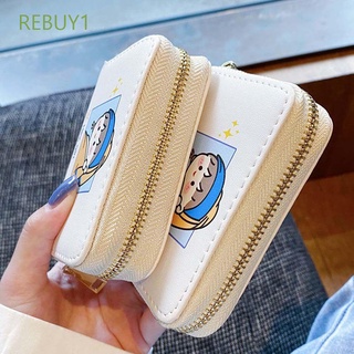 Rebuy1 cuero de la PU estilo japonés tarjeta de crédito clip Multi tarjeta bolsillos Organ tarjeta bolsa clip de dinero corto monedero monedero
