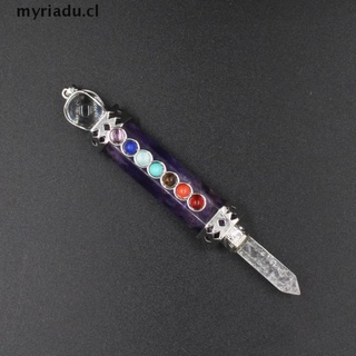 myidu - péndulo de divinación de 7 chakras para dragas de cristal de cuarzo péndulos de piedra natural.