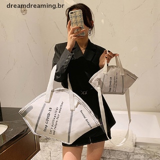 [dreamdreaming.br] Bolso de mano para mujer/máscara grande/bolsa de compras/ropa diaria/Casual/bolso de mano.