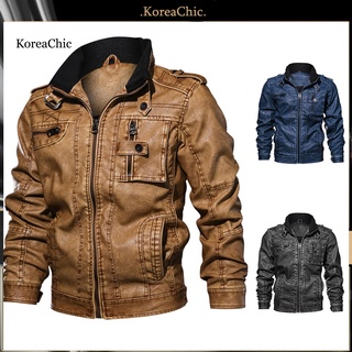 <corea> chaqueta casual de cuero sintético para hombre/otoño/moda para motocicleta (1)