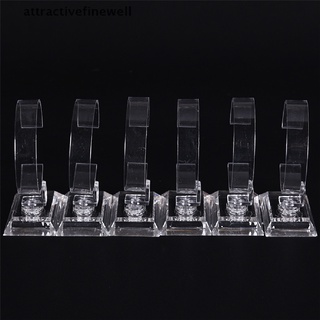 [atractivefinewell] 2 piezas de acrílico transparente desmontable pulsera joyería reloj soporte soporte estante
