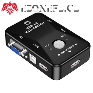 ezonefl hw1701 2 puertos usb manual kvm interruptor caja 2 en 1 out 1080p vga conmutador