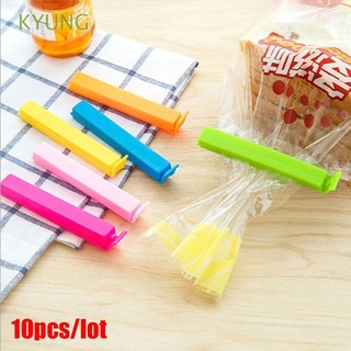 kyung creative abrazadera de plástico de almacenamiento de alimentos clips de sellado portátil 10 unids/lote cocina snack bolsa selladora hogar