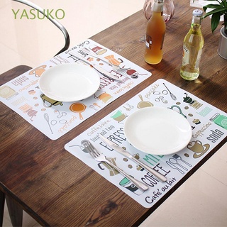 yasuko - alfombrilla antideslizante resistente al calor, resistente al calor, lino, mantel, utensilios de cocina, accesorios de cocina, mesa, cena, alfombrilla, decoración de mesa, posavasos