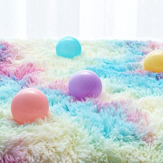 Alfombra arco iris para niñas niños de lujo Shaggy dormitorio alfombras para niñas (4)